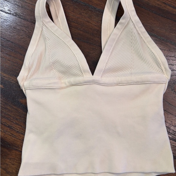 Urban Outfitters Other - Urban Outfitters Ribbed V-Neck Bandeau Top - buttery yellow